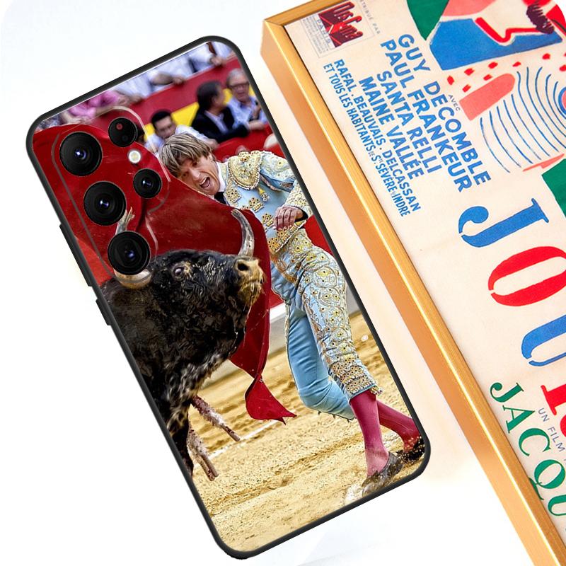 Bullfight Bull Fighter Case For Samsung Galaxy S24 S23 Ultra S22 Note 20 Note 10 Plus S8 S9 S10 S21 S20 FE Cover