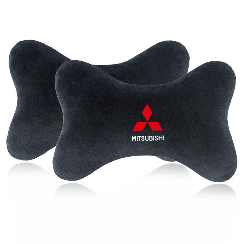 Car Neck Pillow Car Safety Headrest Cover Auto Seat Belt Shoulder Pads for Mitsubishi ASX Pajero Outlander EVO Lancer EX