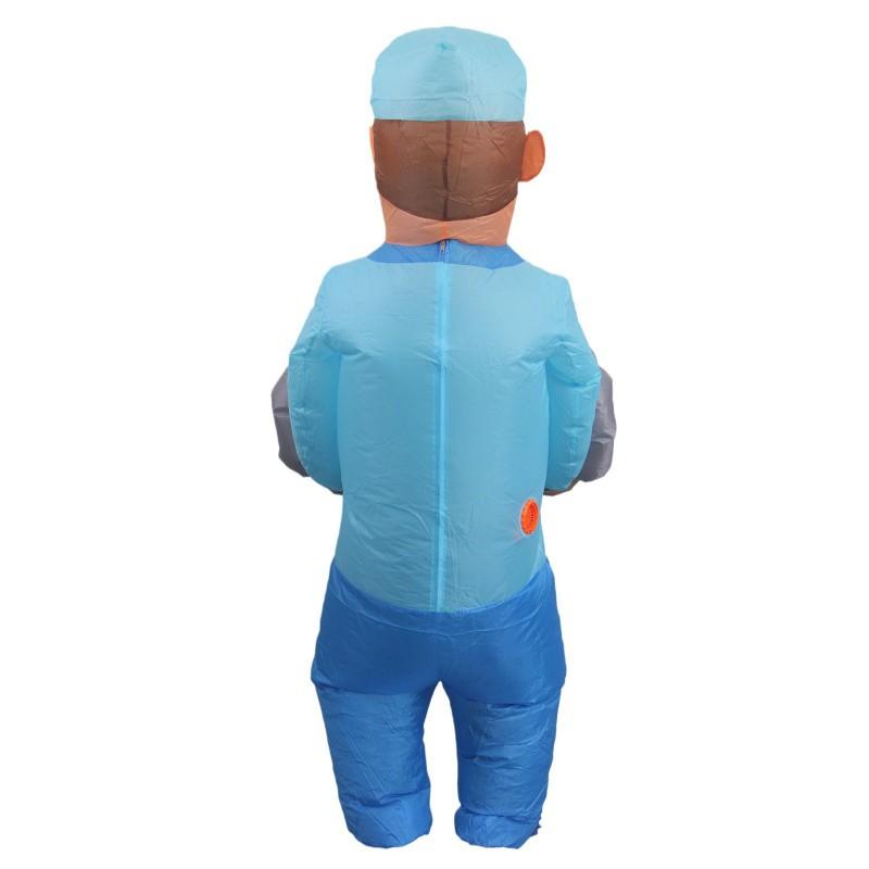 Halloween Funny Inflatable Suit Terrifying Bleeding Surgeon Costume Adult Cosplay Horror Party Hosting