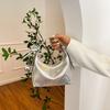 Silver Women's Bag  New Fashionable Versatile Shoulder Bag with Advanced Sense, Small Group Work Hand Carrying Crossbody Bag