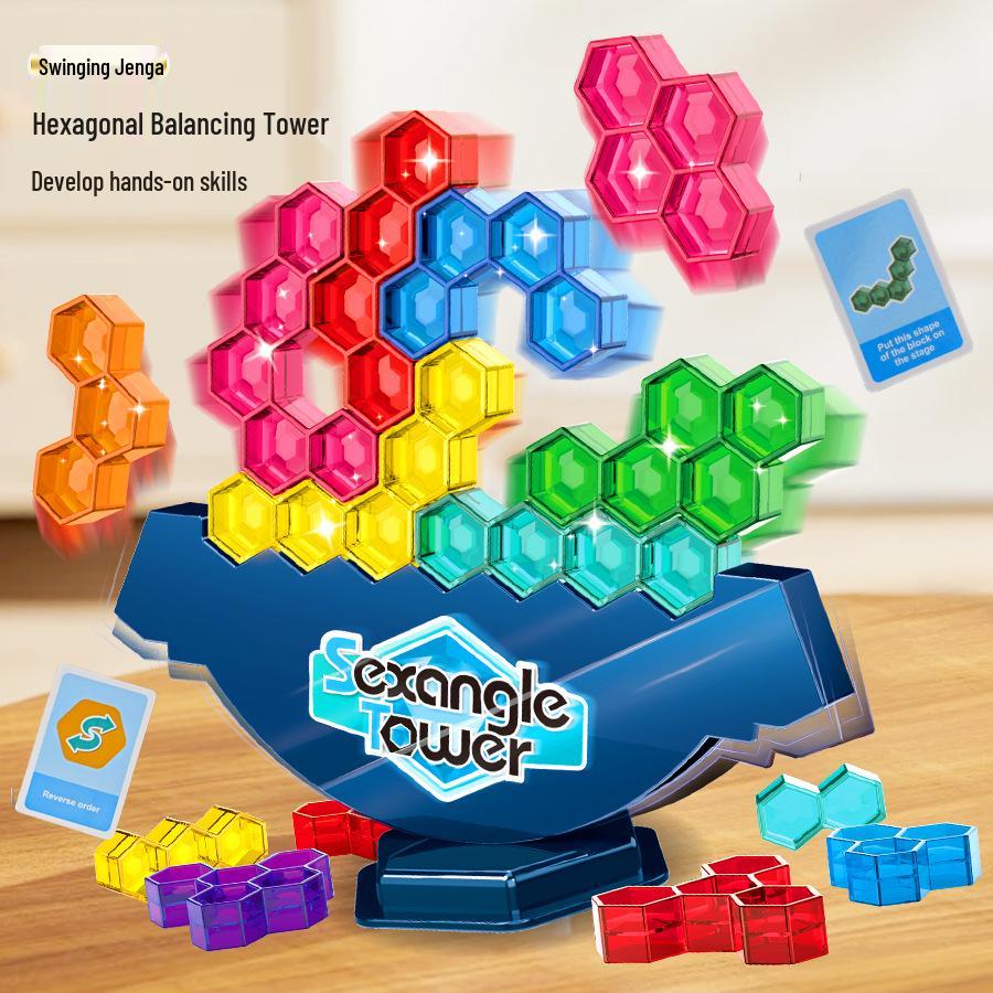 

Cross-Border Puzzle Balance Toy: Tetris Stacking Chessboard for Kids.