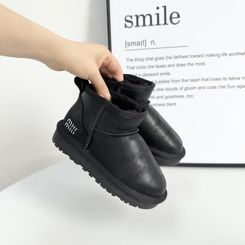 Women's 2025 Winter Waterproof Non-Slip Snow Boots for Children - Velvet Lined, Thick Cotton, Girls' Thick Sole Design.