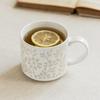 Embossed Flower Ceramic Cup Small Fresh Cup Household Water Cup Exquisite Coffee Cup Breakfast Cup Afternoon Tea Cup
