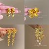 Earrings - High-end, Elegant, Metallic, Cool, Flower-shaped, Luxurious Ear Accessories, with A Retro Style. Retro-style Earrings.