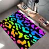 Rainbow Leopard Pattern Carpet Suitable As a Non-slip Mat for the Living Room or Bedroom Sofa