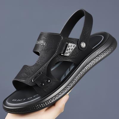 Fashion Cool Slide Men's Sandals Light Male Summer Footwear Comfy Beach Slides Stylish Male Slippers Dual-Purpose Men Outdoor Half Drag