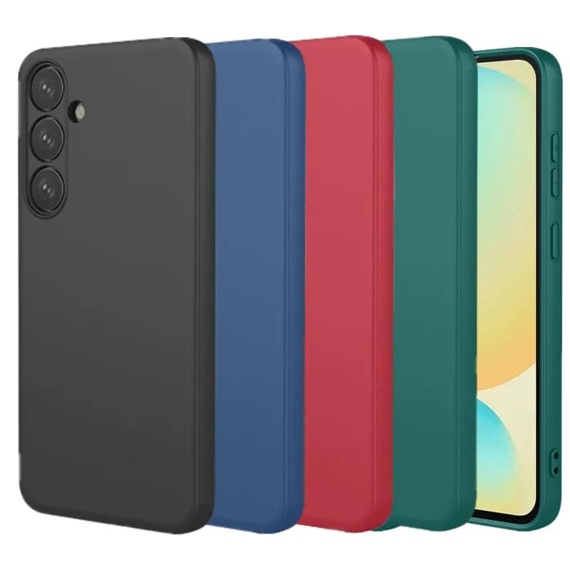 Flexible Liquid Silicone TPU Case For Samsung Galaxy A16 5G A06 A15 A25 A35 A55 A05S A14 A24 A34 A54 Protective Cover Coque Capa