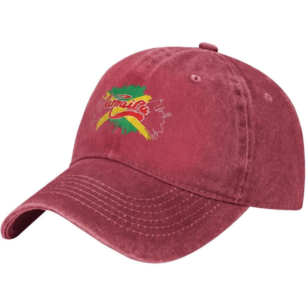 Jamaica Map Flag Baseball Cap Washed Cotton Adjustable Dad Hat Sun Protection Casual