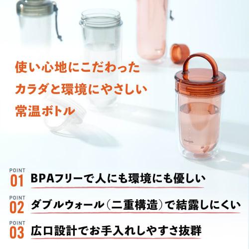 The-peacock Vacuum Bottle Industry (The-peacock) Clear Bottle, 340ml, Smoke, Lightweight Shaker Bottle, PPA-35 XH
