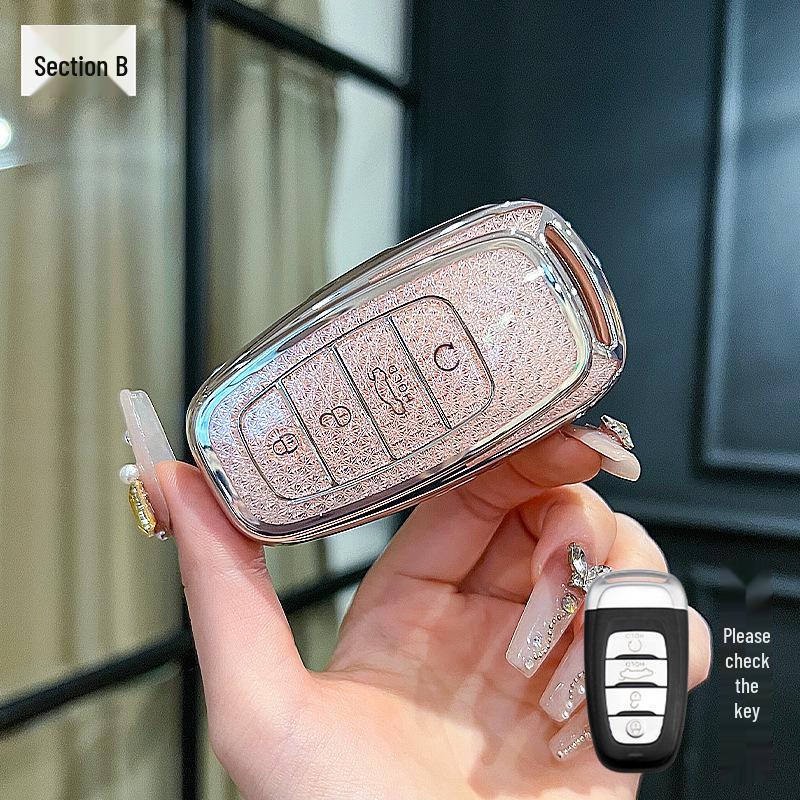 Custom Key Case for Hongqi Models: HS5, H5, H9, EQM5, H6, HS7 - Premium Design for Men and Women