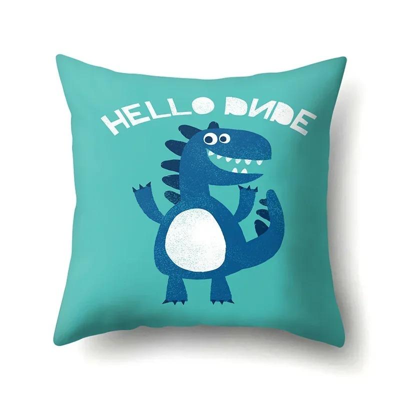 Cute Cartoon Dinosaur Pillowcase Cushion Cover Sofa Home Decoration Pillowcase