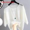 Summer Knit Sweater With Hollow Out Design For Casual Womens Wear