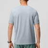 Saucony Solid Color Letter Round Neck Loose Short Sleeve T-Shirt Men Tops Light-Gray-Green SC2249076B-PR97