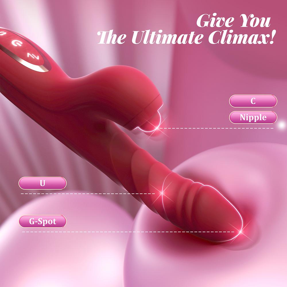 Powerful Thrusting Vibrator Female Clitoris Sucker Vacuum Stimulator Tongue Licking Dildo Adult Supplies Vibro Sex Toy for Women