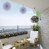 Metal Wind Spinner with 2D Lotus Mandala Design for Outdoor Garden Balcony Yard Decor 360 Degree Rotating Hook Holiday Christmas Gift