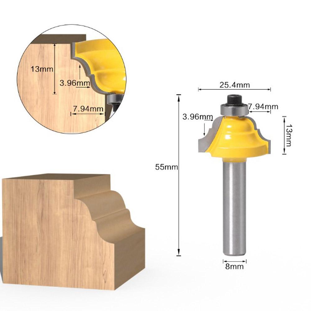 8mm Schaft Doppelrömisches Ogee Nutfräser Holzbearbeitung Fräser8x25.4mm