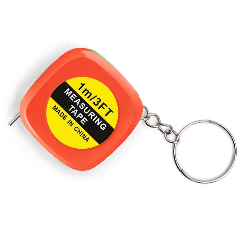Tape Measure 1m Pocket Size Measuring Tool with Double Scale Portable Plastic Shell Auto Retractable