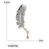 Fashion Personalized Design Feather Brooch, The Same Temperament Suit Pin Jewelry For Men And Women