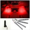 4x12LED Car Interior Footwell Decor Atmosphere Neon Light RGB W/ Remote Control
