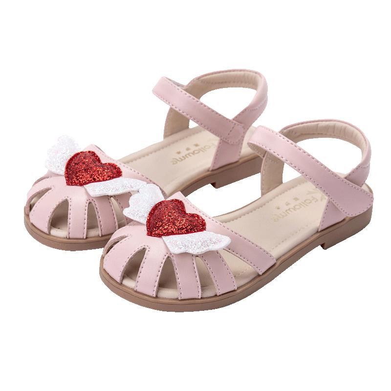 Girls Closed-Toe Princess Sandals 35