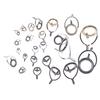 8Pcs/set Fishing Tackle Stainless Steel Repair Kit Set Fishing Rod Guide Ring Tip Fishing Pole Circle Ring Eye Guide Wire Loop
