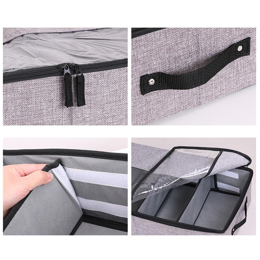 Clothing Storage Bag Made Of Cotton And Linen Washable Separated Dust-Proof Thickened Suitable For Moving Bed Bottom Storage Box