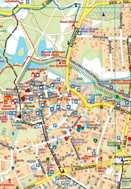 Tychy, Pszczyna I Okolice. Mapa Turystyczna Dla Aktywnych. Galileos