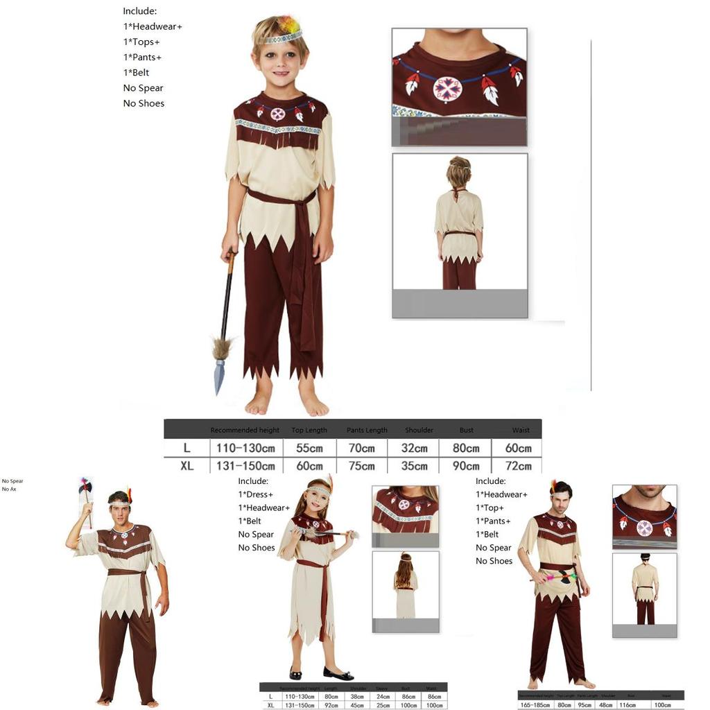 Elegantes Damen Quasten Inderkostüm Authentisches Native America Halloween Outfit