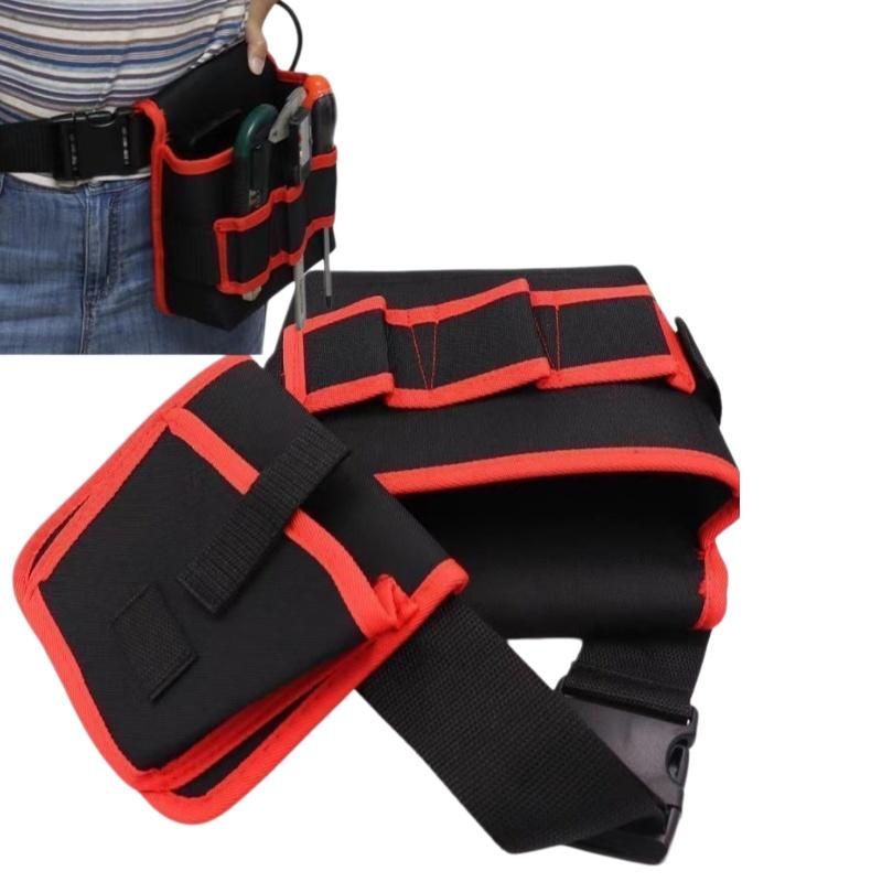Portable Oxford Cloth Tool Waist Bag Dual Pouch Water Repellent Organizer for Squeegee Window Glass Cleaning Use