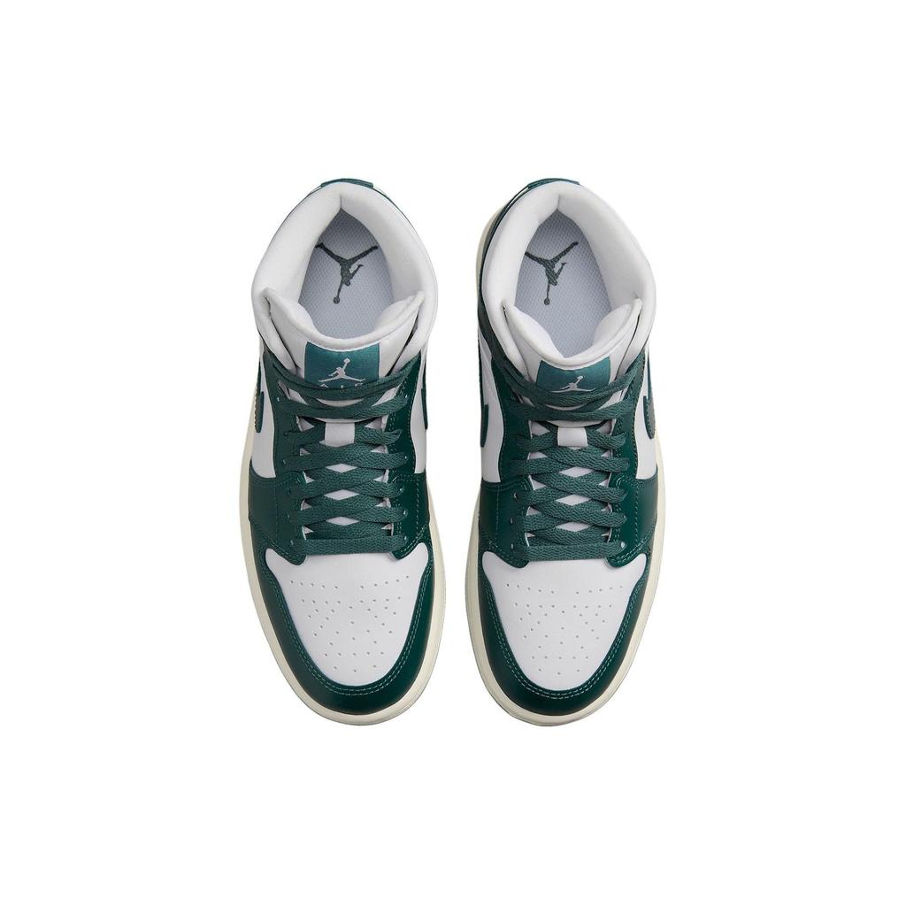 Air Jordan 1 Mid Oxidized Green Women Sneakers White Sail BQ6472-133