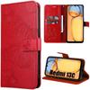 Silicone Case - E.F.CONNECTION - For Xiaomi Redmi 13C - Red - Shockproof - Card Holder - Multi-position Stand