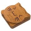 1Pc Coaster Pinwheel Large Fish Bone Durable Cat Lovely Cartoon Kitchen Table Protecting Wood Cup In
