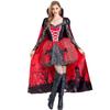Halloween Witch Costume Women Cosplay Party Outfit Vampire Zombie Devil Queen Dress