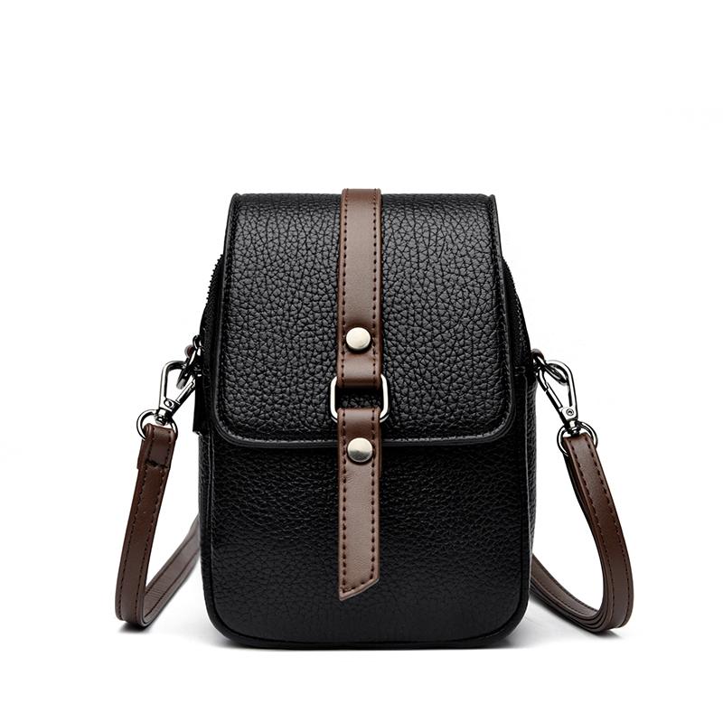 Mobile phe bag Chic Women's Synthetic Leather Shoulder Bag Versatile Handbag Crossbody Purse Ladies Tote Bag for School Office