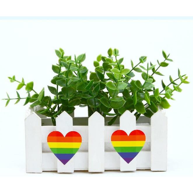 ONPRESS 500Pcs Gay Pride Stickers Rolls Self-Adhesive LGBTQIA+ Support for Parades Rainbow Heart Stickers Pride Month Events Festival Party