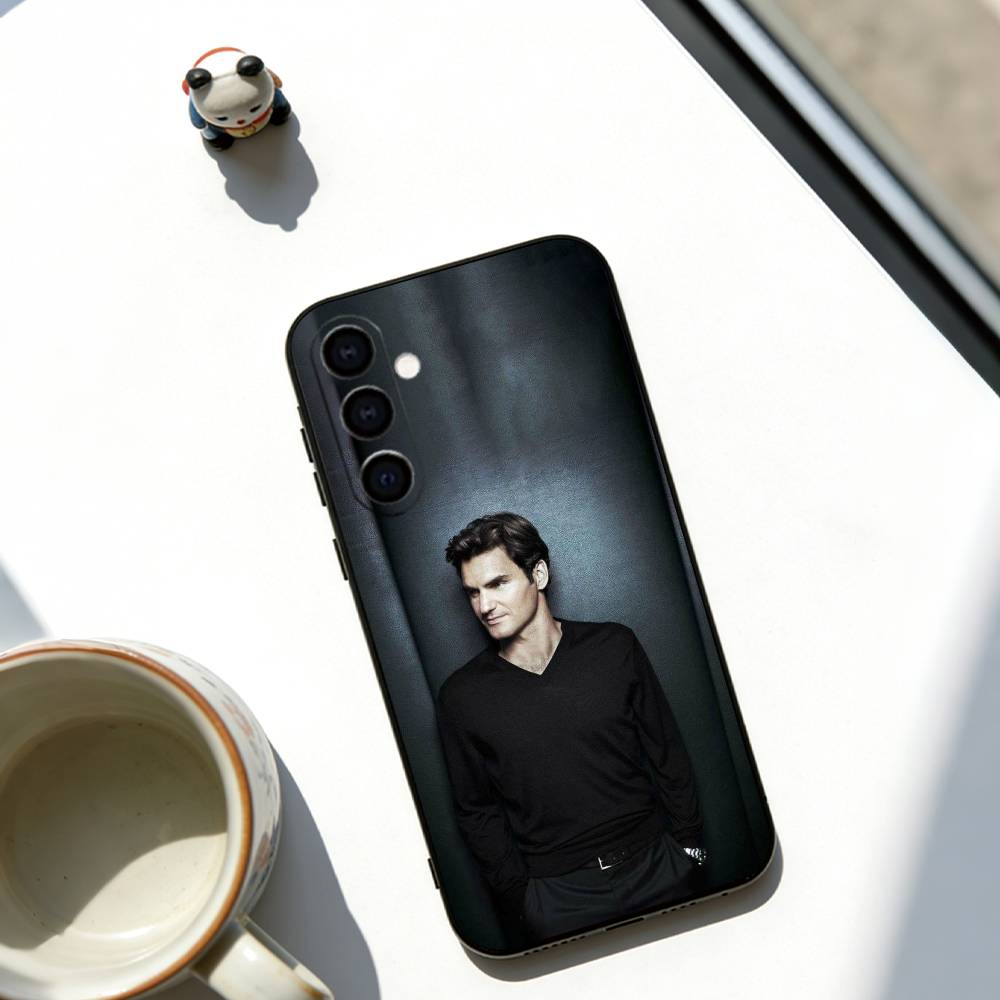 

Athlete Federer Phone Case For Samsung Galaxy A73,A72,A71,A70,A53,A52,A51,Others Soft Black Cover Samsung a73 5g