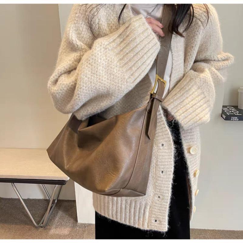 Korean Version of All-in-one Bag Soft Simple Wind Shoulder Bag Large Bag Women's Large Capacity Crossbody Bag Tide
