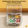 Multi-purpose Pill Cutter with Storage Compartment Double Layers Pill Splitter Cutting Tools 2-In-1 Portable Travel Capsule Tablet Storage Container