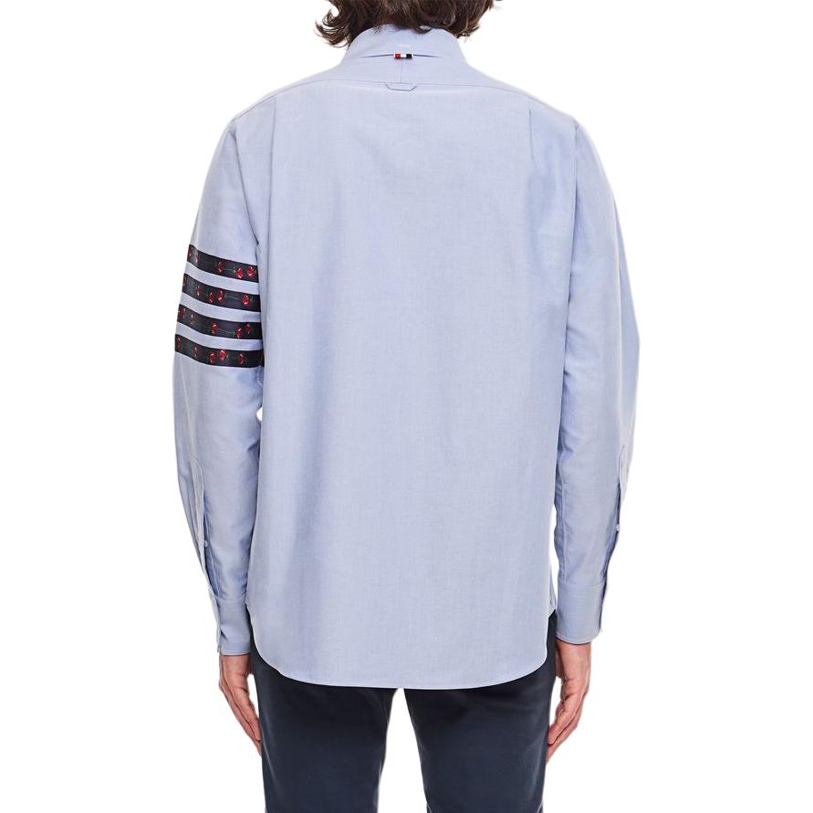THOM BROWNE 4 Bar Stripe Curved Hem Shirt MWL374C-F0704-480
