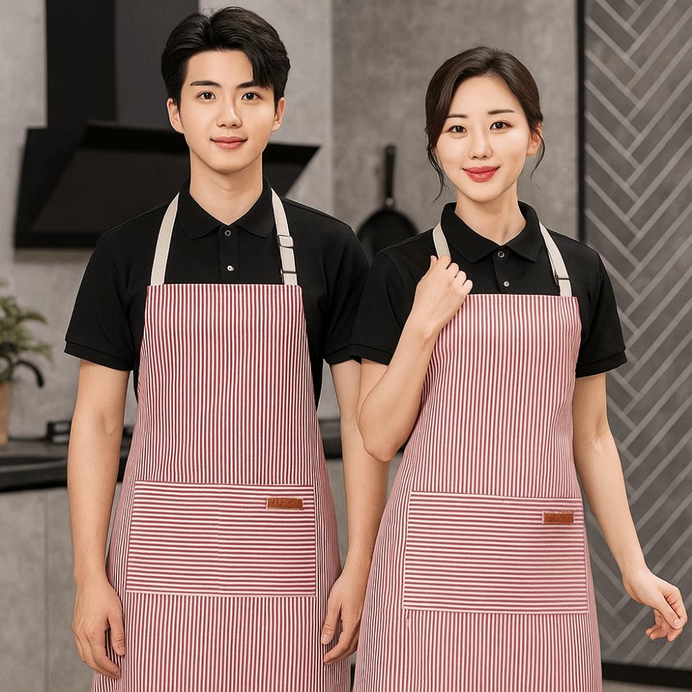Wear-resistant Cooking Apron Adjustable Kitchen Apron Catering Work Clothes  Cooking Preparation