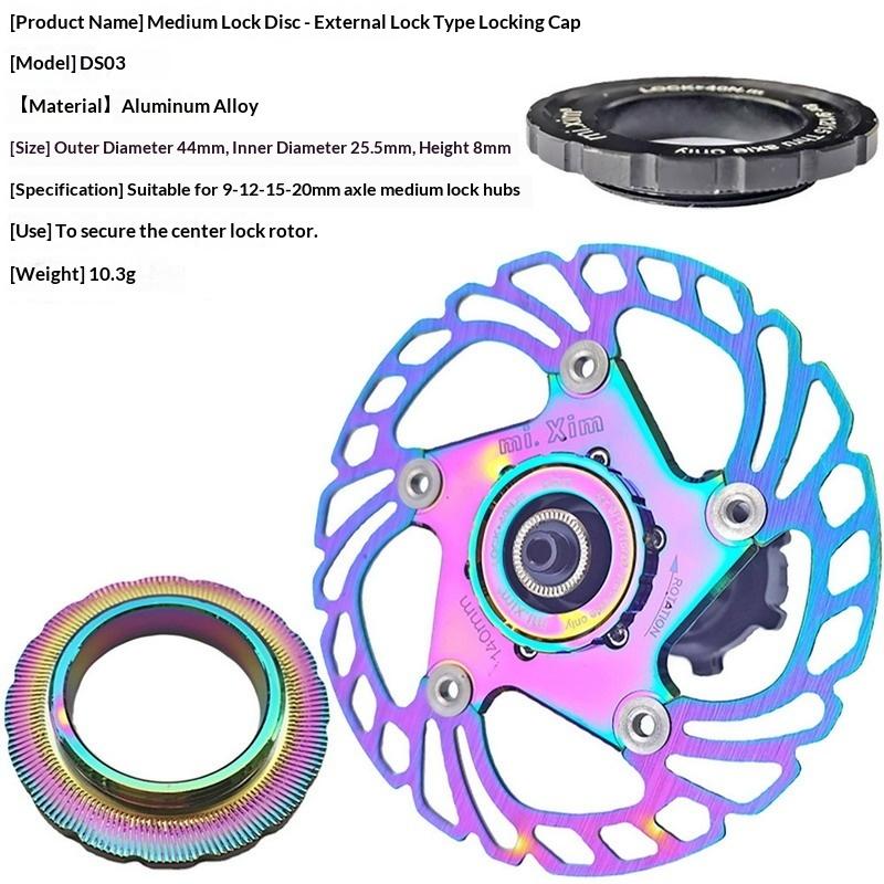 Anelli di Bloccaggio Centerlock per Mozzi Ruota Centerlock Mozzo Ruota Center Lock Anello di Bloccaggio Rotor-Lock Coperchio di Bloccaggio