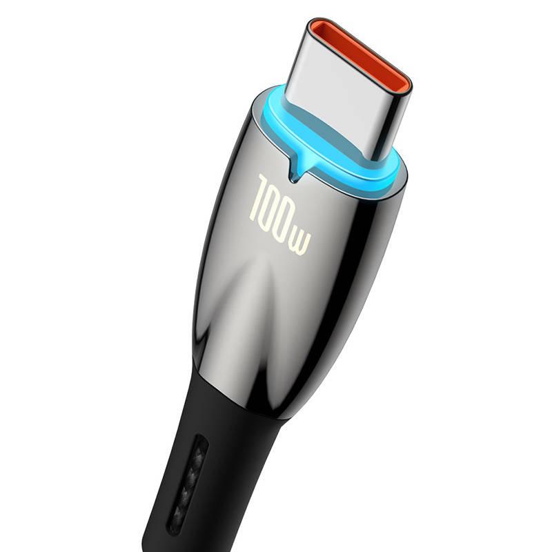Kabel Usb Do Usb-C Baseus Glimmer, 100W, 1M (Czarny)