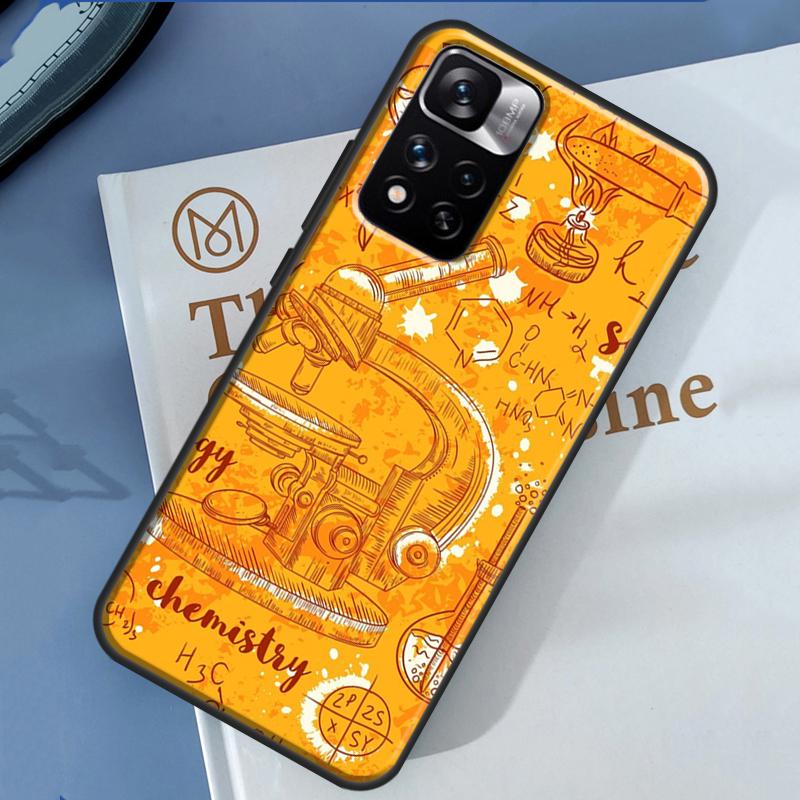 Vintage Seamless Chemistry Laboratory Case For Xiaomi Redmi 14C 13C 10C 12C Redmi Note 13 14 Pro 12 11 9 10 9S 10S 11S 12S Cover