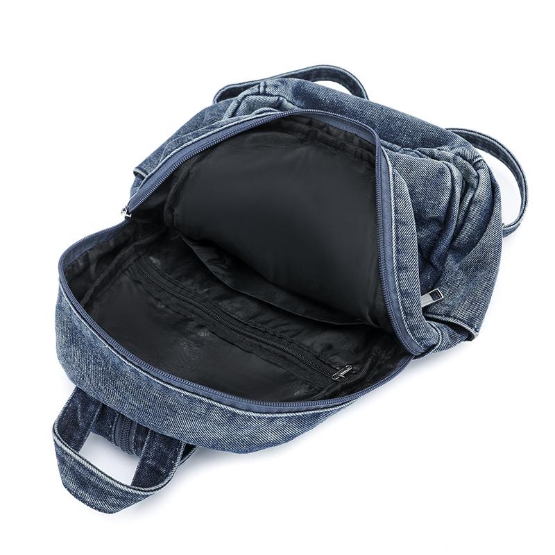 Denim Small Backpack Women's Backpack Multi-functional Chest Bag