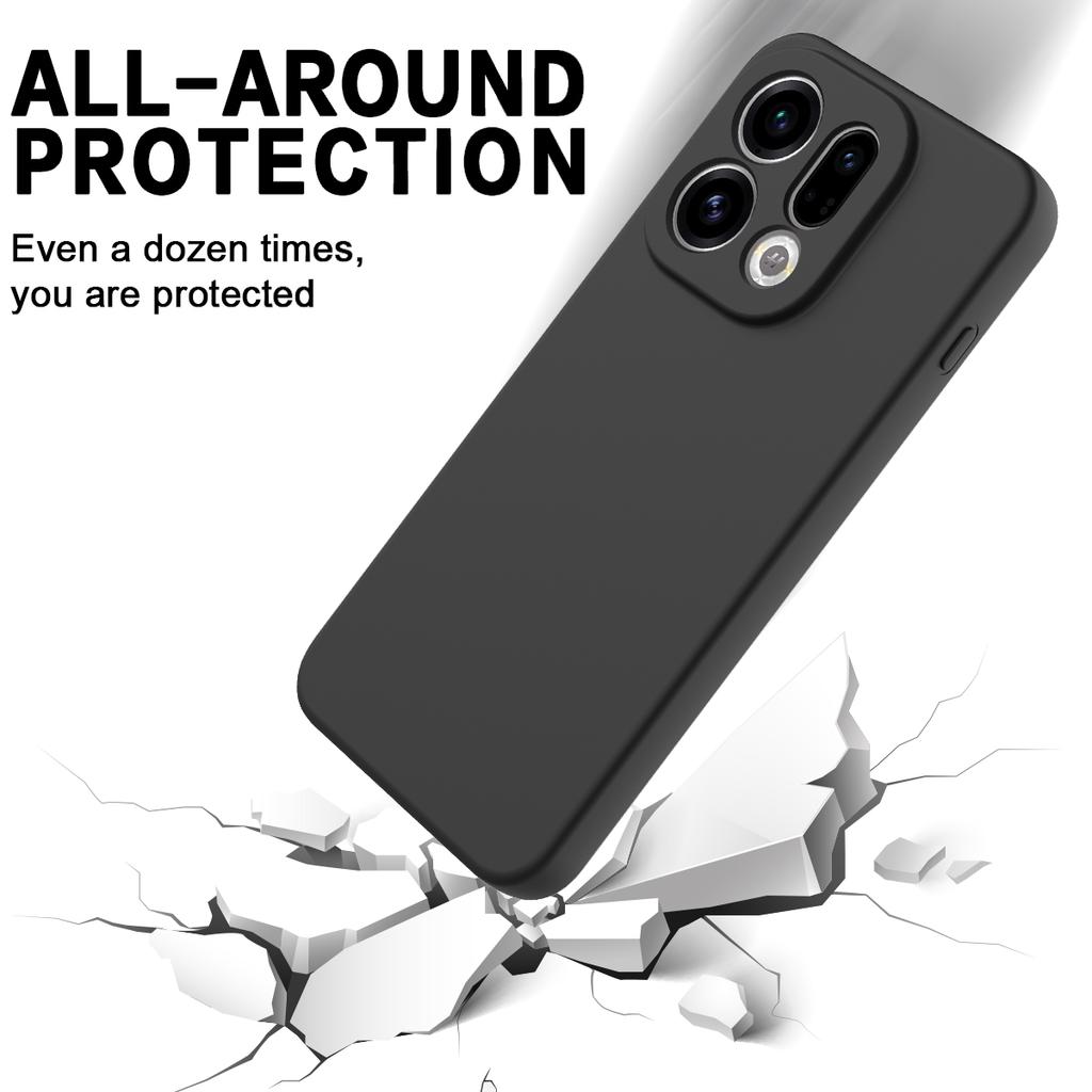 For Oppo Find X9 5G Liquid Silicone Case Phone Back Cover with Hand Strap