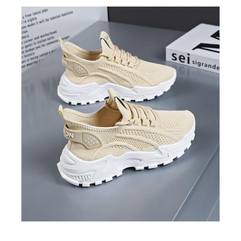 Neue Sommermode Damen Schuhe mit atmungsaktivem Mesh und dicken Sohlen, Retro Sportschuhe