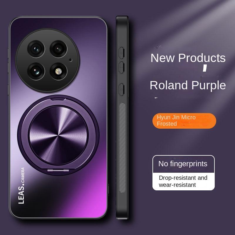 

Для OnePlus 13 12 11 чехол жесткий матовый с кольцом-подставкой магнитный защитный чехол для OnePlus 12R 11R 10R 10T чехол для телефона For OnePlus 13 фиолетовый