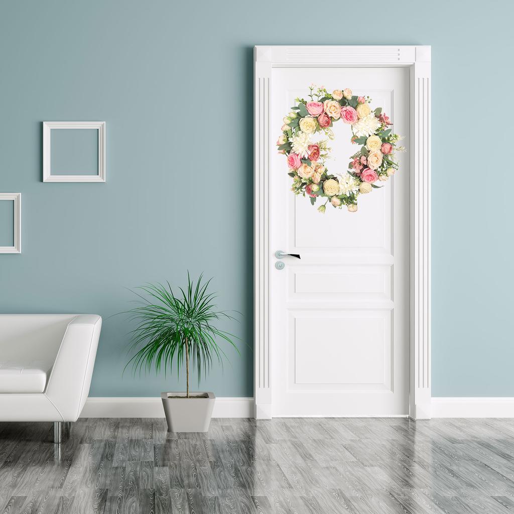 Artificial Peony Wreath Peony Flower Spring Wreaths for Wall Wedding Party Home Decor