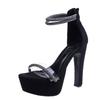 Fashion Versatile New Thick Heel Waterproof Table Sandals Sexy Nightclub Rhinestone 13cm Super High Heel Sandals Women
