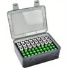 Practical Battery Organizer with Foam Groove Design, Transparent Box Stores 54 AA/AAA Batteries, Batteries Excluded